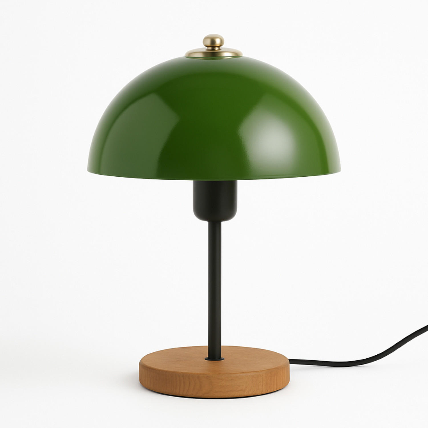 TISCHLAMPE agnes farbe Schwarz 40w pilzförmige - Schwarz, Metall (35/35/23cm) - Concept Usine