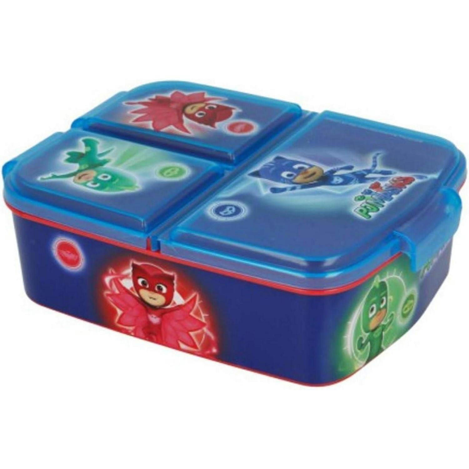 BROTDOSE mit Fächern PJ Masks 18 cm - Multicolor, Kunststoff (5.5/5.5/18cm)