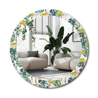 SPIEGEL Rund Ø 80 cm mit Aufdruck - Multicolor, Glas (80/80/0.4cm) - Wallfluent