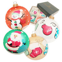 CHRISTBAUMKUGELN American Diner Mehrfarbig 8cm (Glas / 4 Stk.) - Multicolor, Glas (8/8/8cm) - Krebs Glas Lauscha