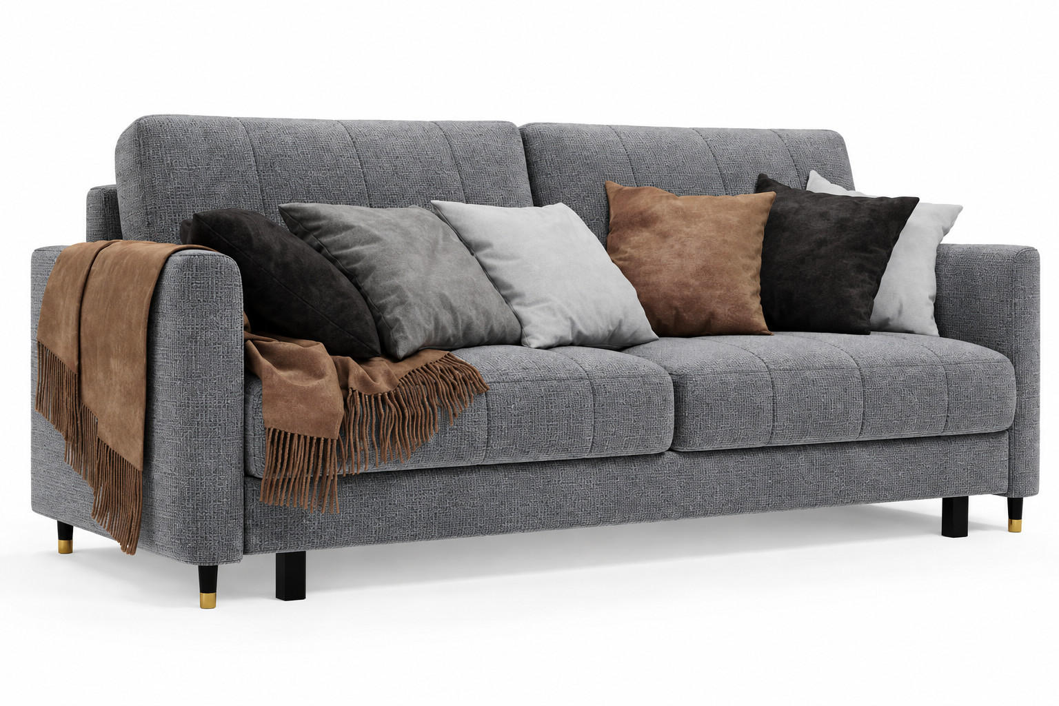 MebleHot Schlafsofa Graphit 225x100x110 cm