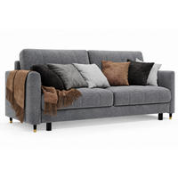 SCHLAFSOFA GEBET mit Schlaffunktion und Bettkasten – Graphit - Anthrazit/Schwarz, Textil/Metall (225/100/110cm) - MebleHot