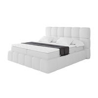 BOXBETT - AURI-H4 - 180x200 Weiß Kunstleder - Weiß, Holzwerkstoff (180/200cm) - ALTDECOR