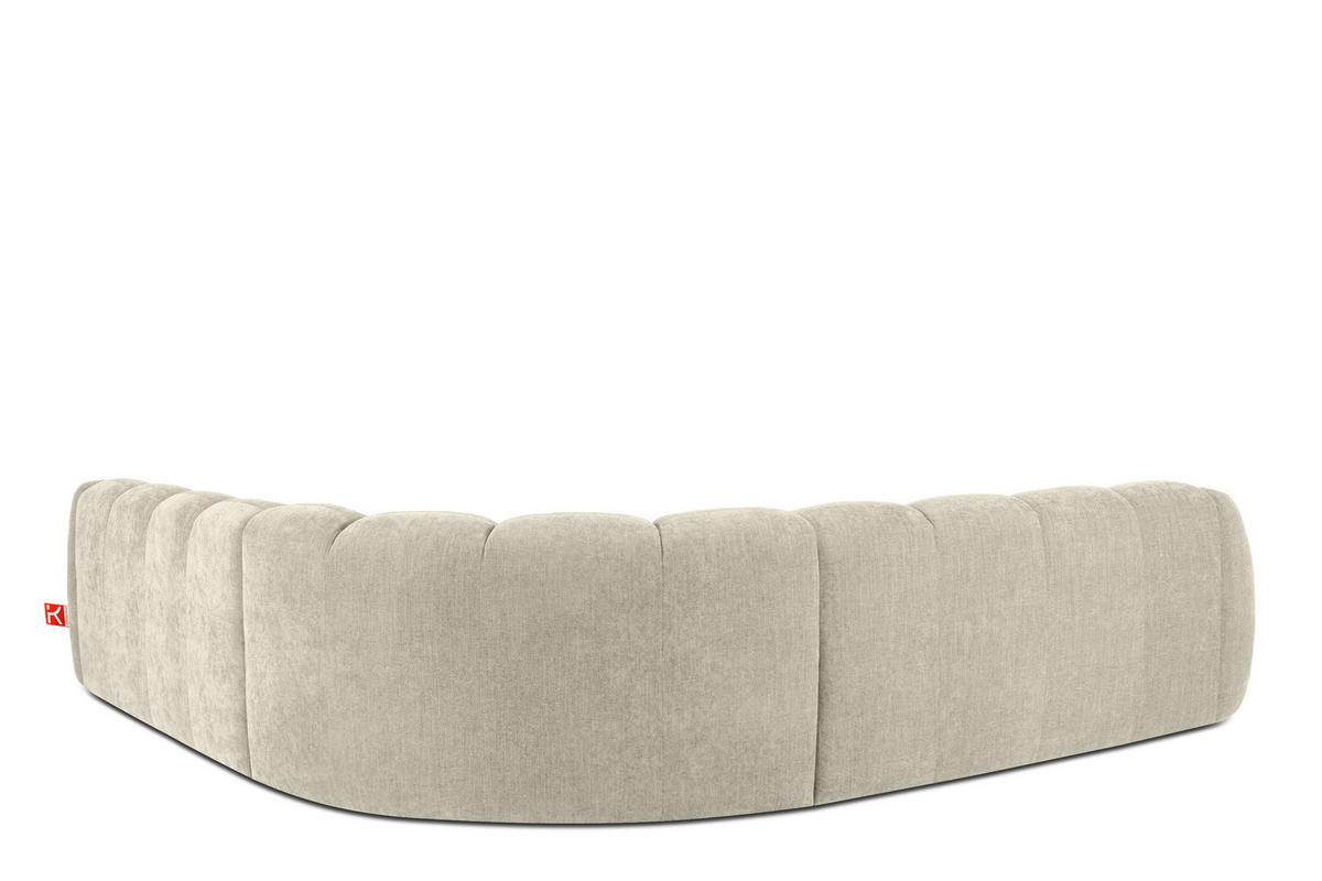 ECKSOFA RECHTS/LINKS FLAVA, Ecru - Ecru, Holz/Holzwerkstoff (310/310cm) - KONSIMO®
