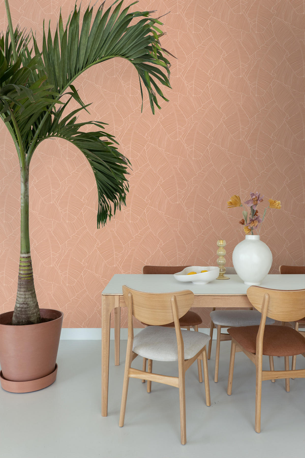 TAPETE Blätter 50 x 900 cm - Terracotta, Papier (50/900cm) - ESTAhome