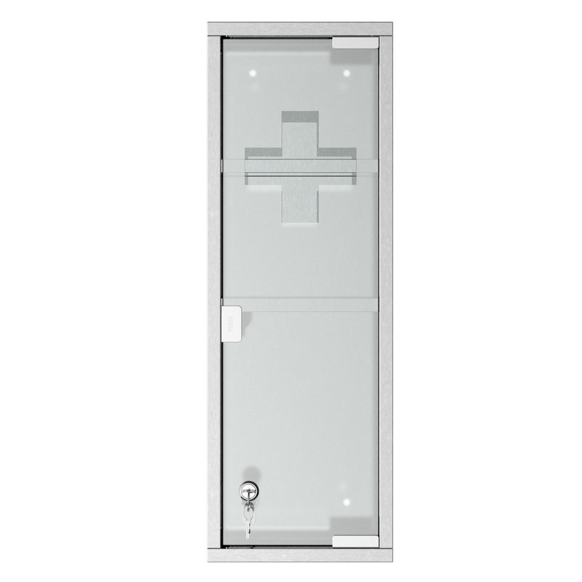 MEDIKAMENTENSCHRANK Silber 20/12/58 cm - Silberfarben, Metall (20/58/12cm) - PANGIVO