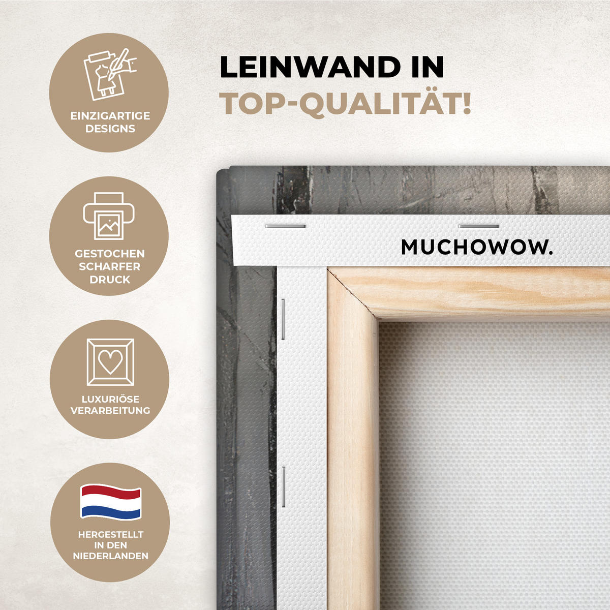 LEINWANDBILD Winter - Abstrakt - Schnee - Natur - Sonne Wanddeko 90x60 cm - Grau, Textil (90/60cm) - MuchoWow