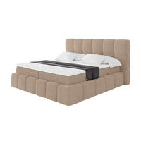 BOXBETT - AURI-H3 - 180x200 Dunkelbeige Aragon - Sandfarben, Holzwerkstoff (180/200cm) - ALTDECOR