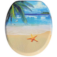 WC-SITZ Beach - Beige, Holzwerkstoff (38/6/47cm) - Sanilo