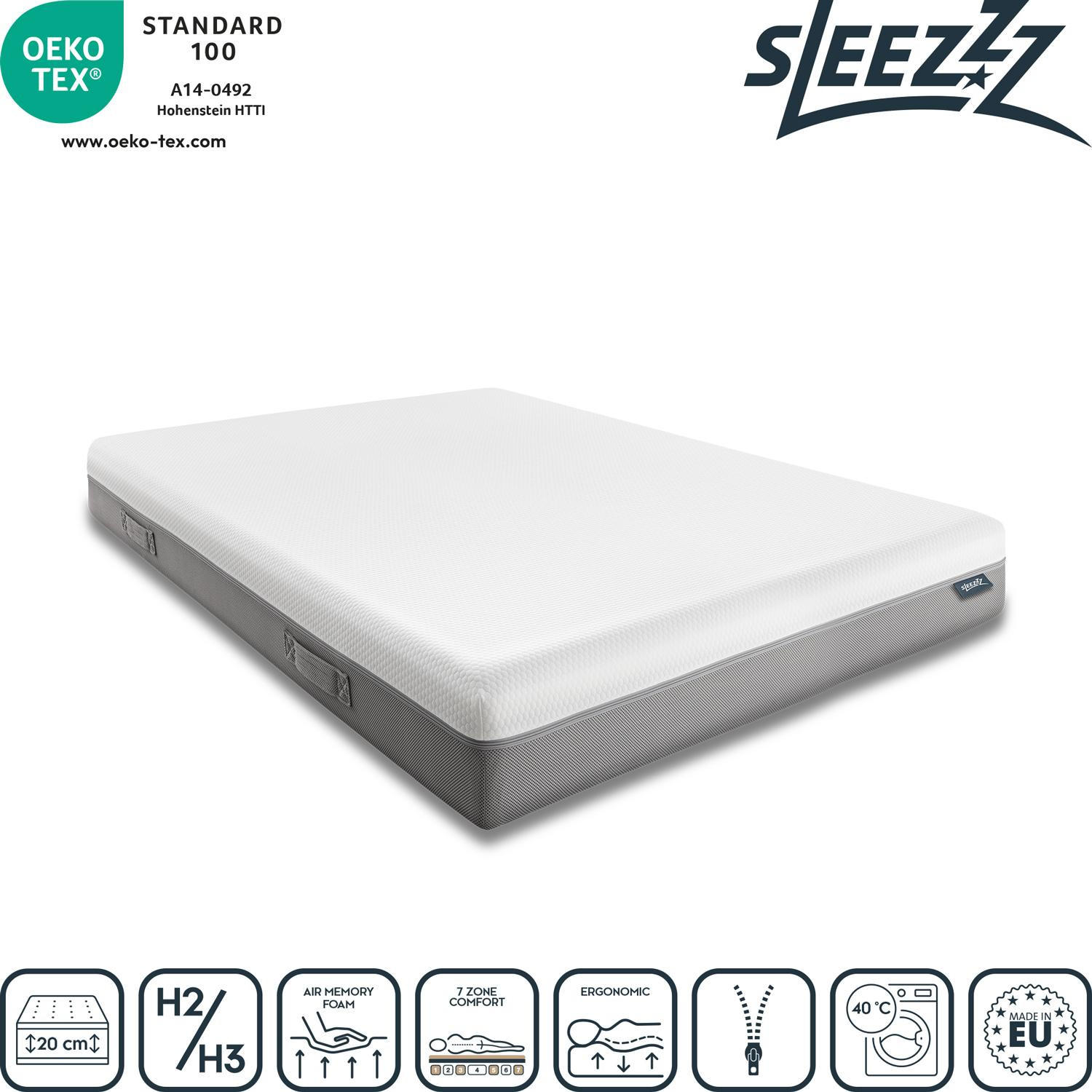 VISCOMATRATZE Premium 120x200 cm - Weiß, Textil (120/200cm) - Sleezzz