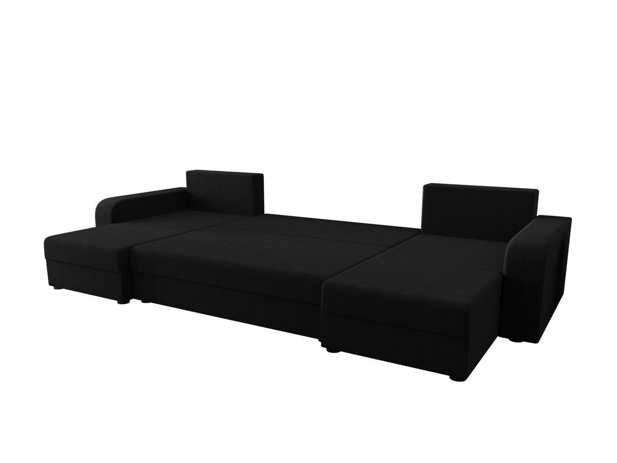 WOHNLANDSCHAFT HEWLET U BIS Cosmic 100 mit Schlaffunktion - Schwarz, Textil (305/90/140cm) - Bedante