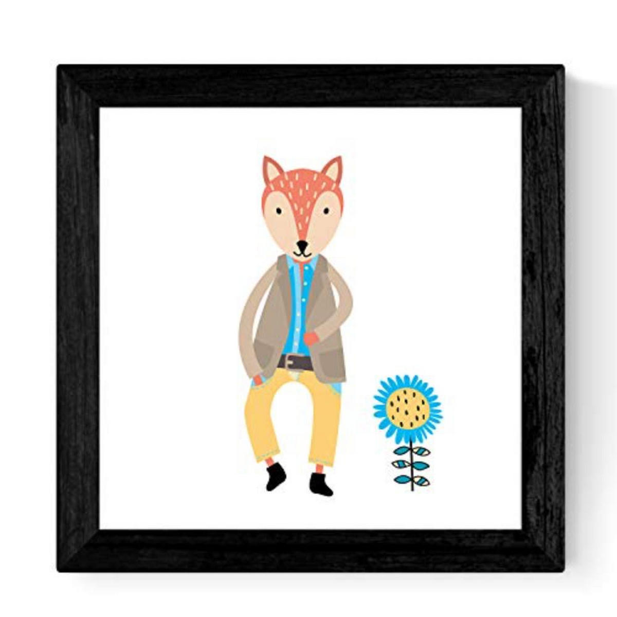 POSTER Set mit 4 modernen skandinavischen Tiere 20x20cm Rahmenlos - Klar, Papier (20/3cm) - Nacnic