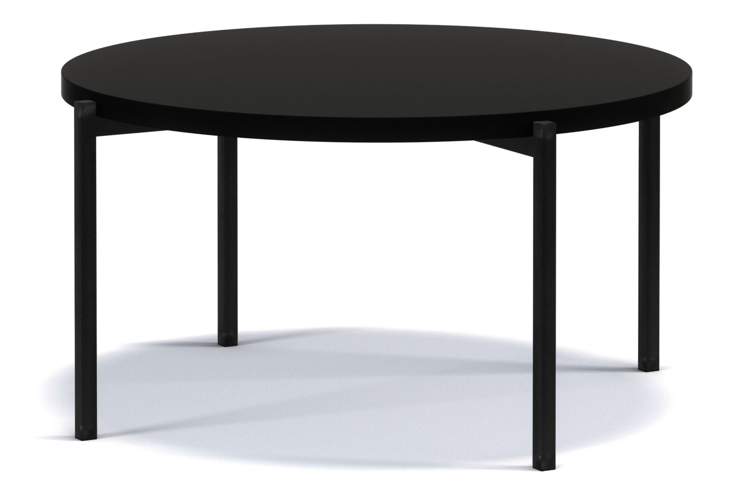 COUCHTISCH GERIS mit Metallfüßen, Spanplatte, schwarz - Schwarz Hochglanz/Schwarz, Holz/Metall (85/85/43cm) - KONSIMO®