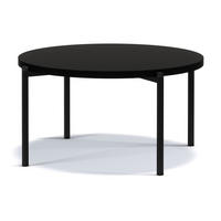 COUCHTISCH GERIS mit Metallfüßen, Spanplatte, schwarz - Schwarz Hochglanz/Schwarz, Holz/Metall (85/85/43cm) - KONSIMO®
