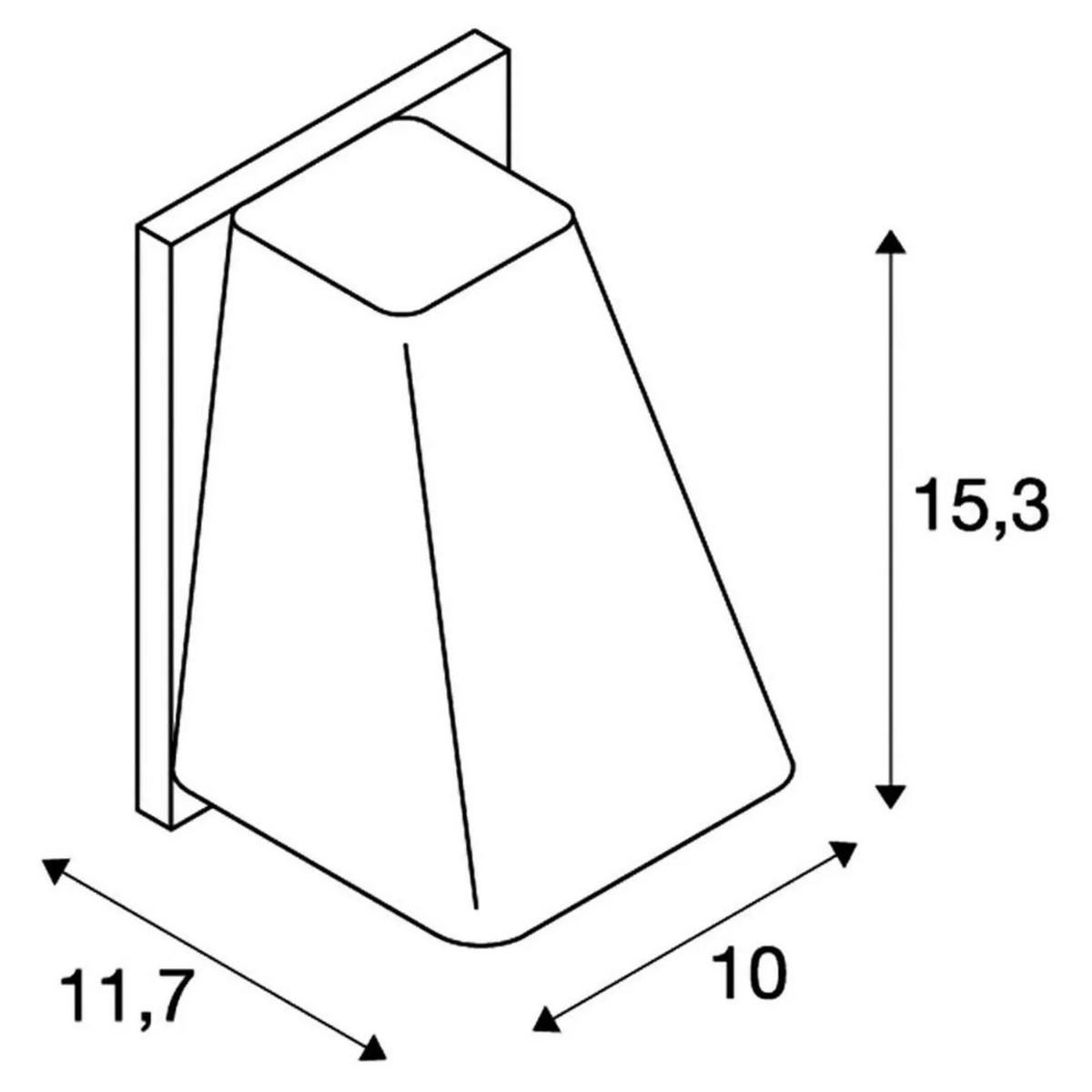 WAND- & DECKENLEUCHTE Wallyx Anthrazit - Anthrazit, Metall (10/15.3/11.7cm) - SLV