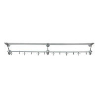 WANDGARDEROBE mit 12 Haken Messing antiquarisch vernickelt 22/164/34 cm - Silberfarben, Metall (164/34/34cm) - Signature