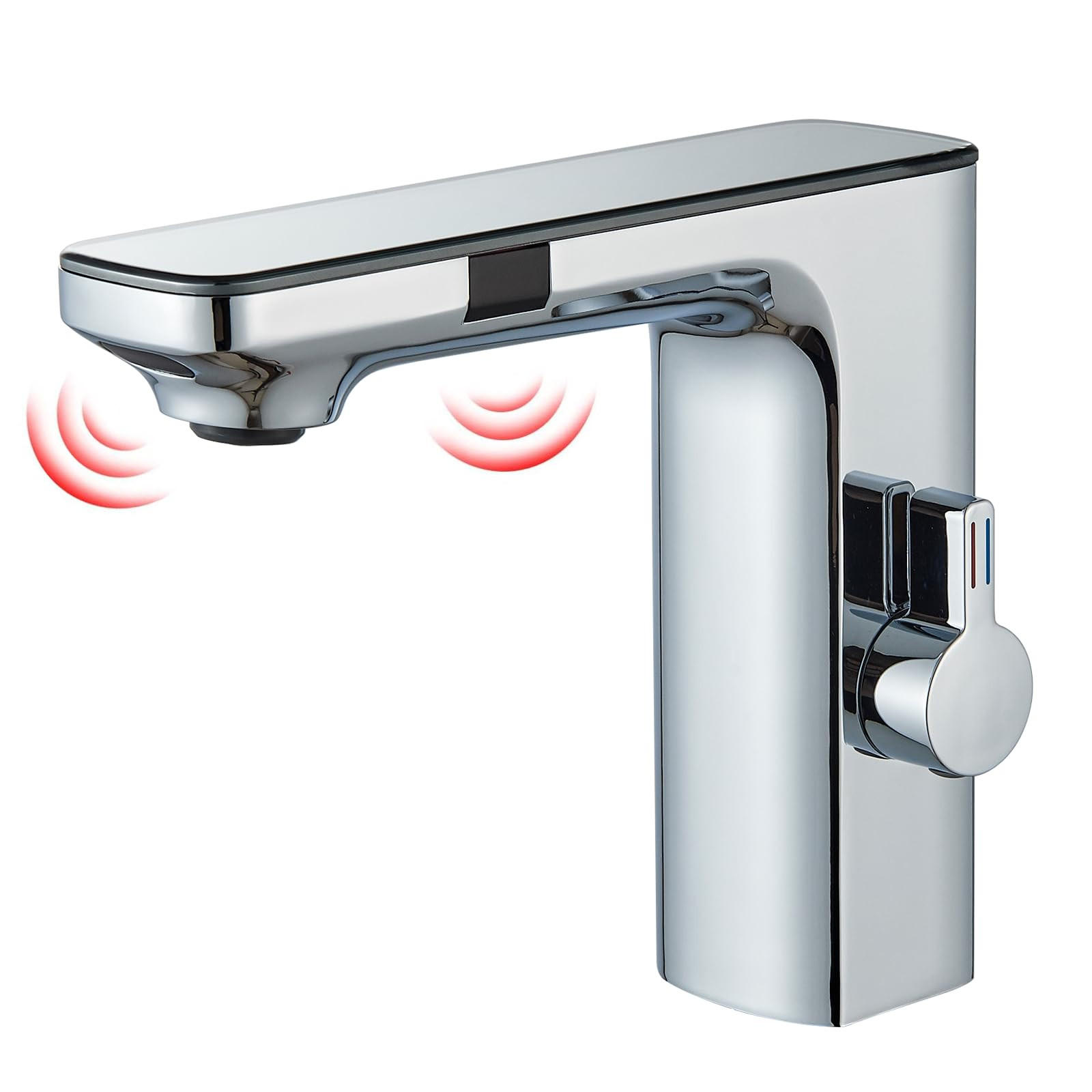 WASCHTISCHARMATUR Touchsensor LED Temperaturanzeige Silber - Silberfarben, Metall (18/15.5/4.5cm) - Kaket