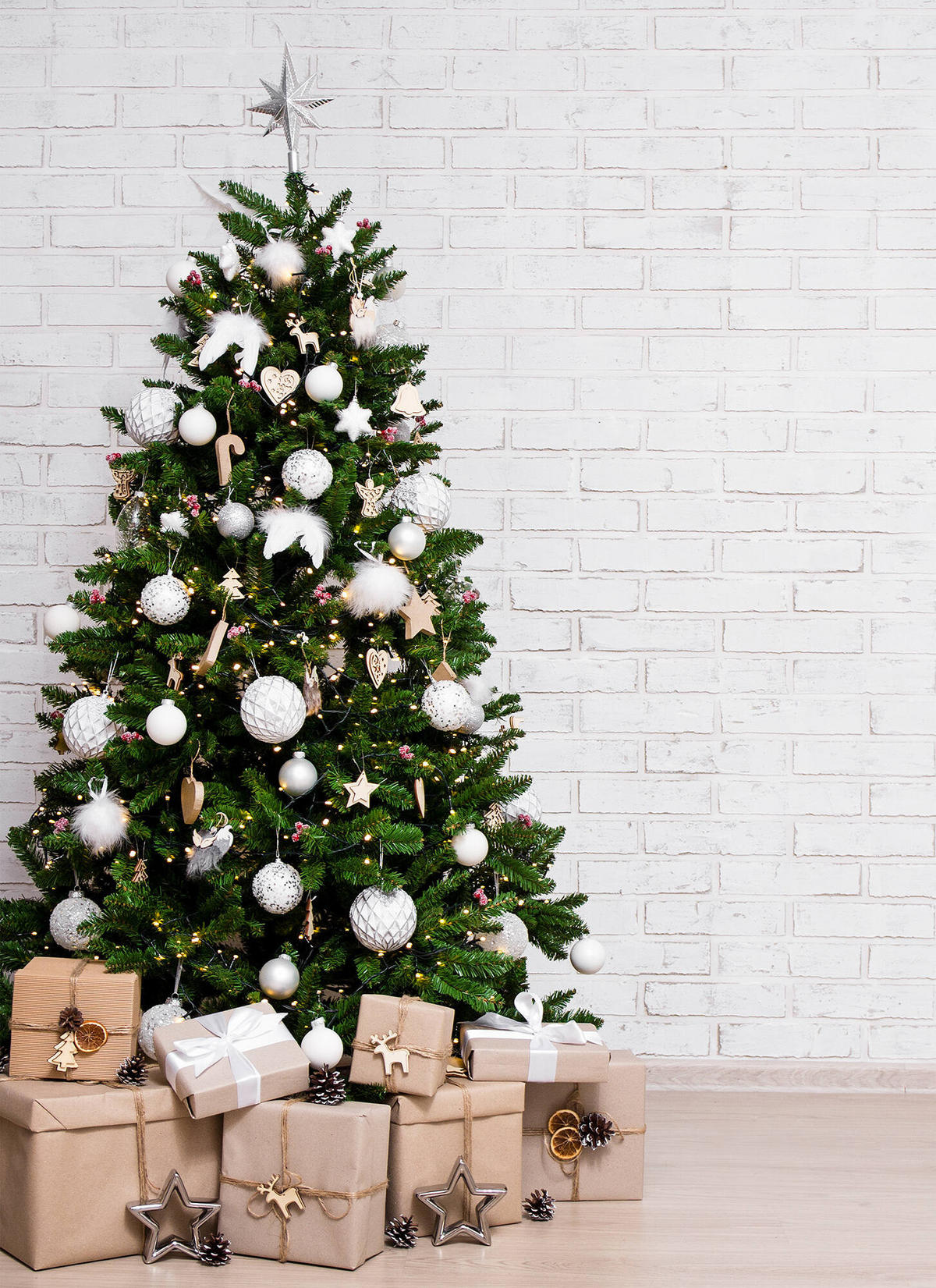 WEIHNACHTSBAUM Kunststoff Grün 58x58h120 cm - Grün, Kunststoff (120cm) - DMORA