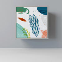SIDEBOARD BOTANICAL HURRICANE, Grau, 57,5x42x57,5 cm, Ohne Füße - Multicolor/Grau, Holzwerkstoff (57.5/57.5/42cm) - SpaceRebels