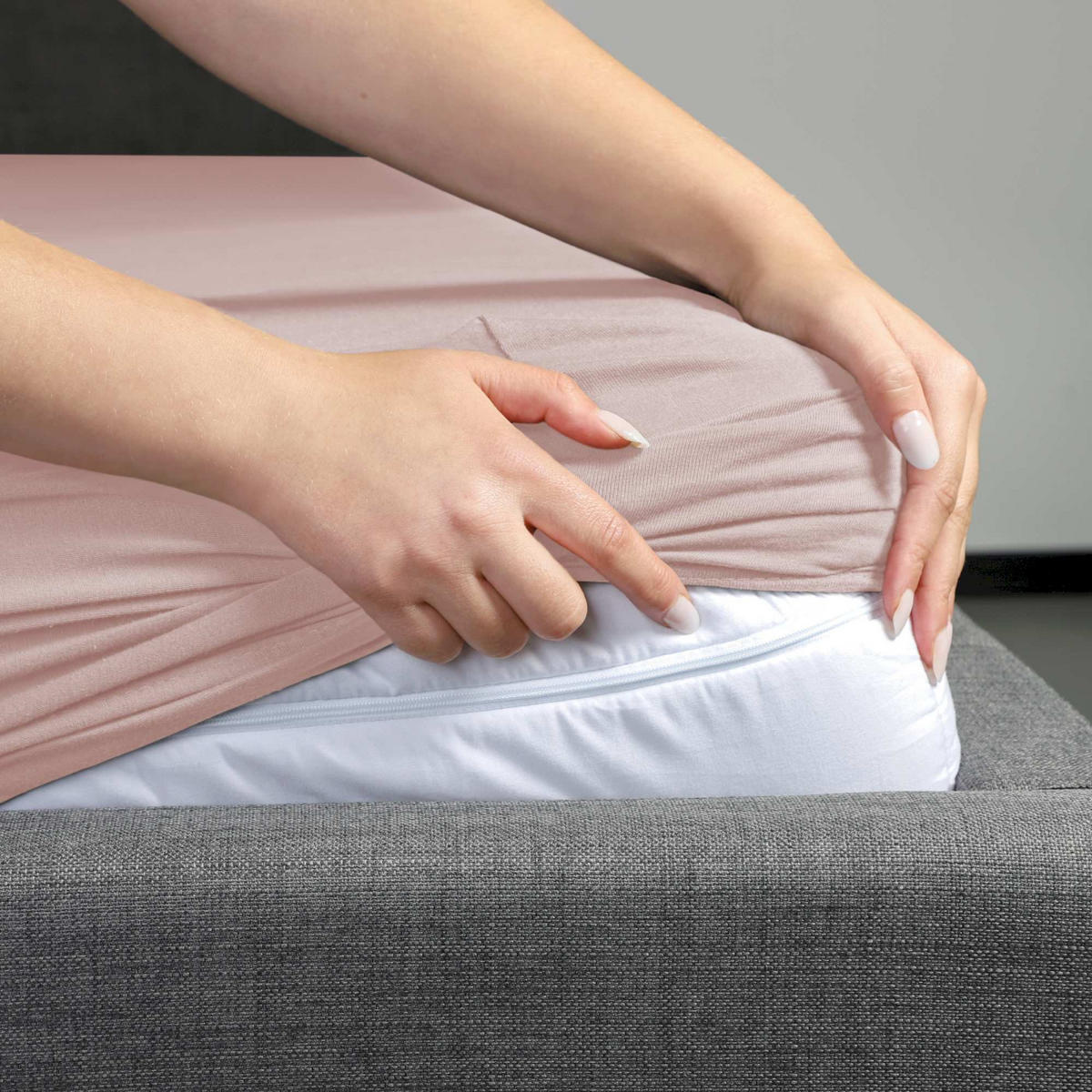 NAPÍNACIE prestieradlo FLAT - biela, textil (90/200cm) - Schöner Wohnen