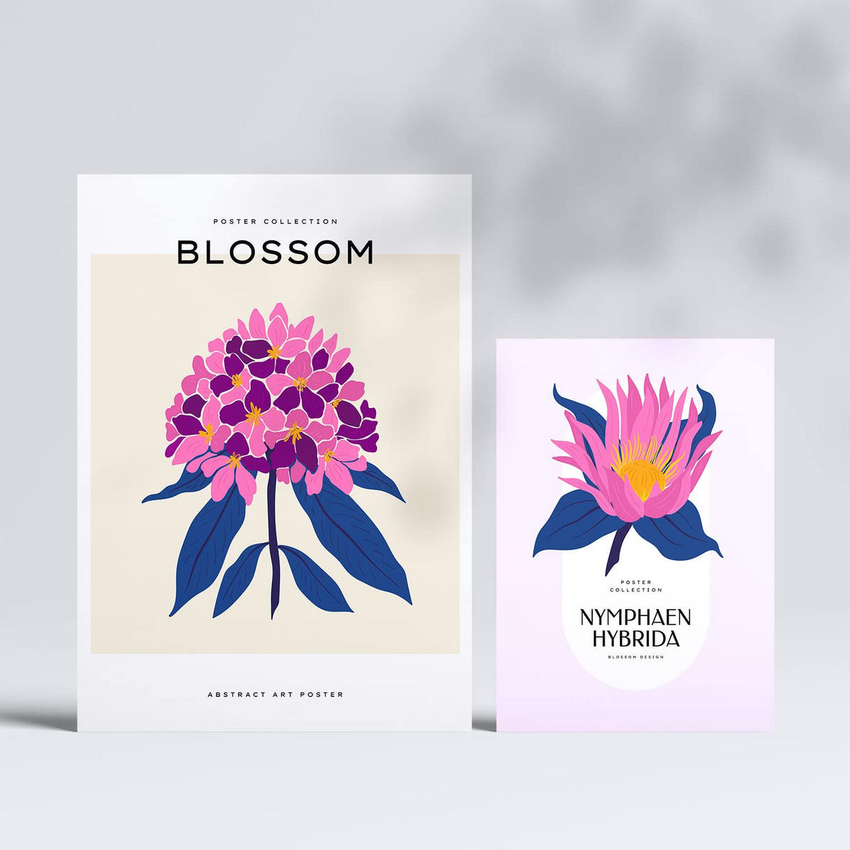 POSTER Set Mit 6 Blumen Süße A3 & A4 Rahmenlos - Klar, Papier (29/3cm) - Nacnic