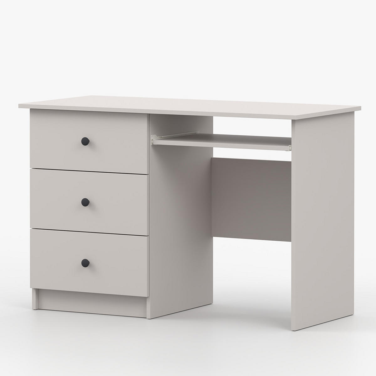 SCHREIBTISCH OLAF I 115/77/53cm Kaschmir, Griff Anthrazit - Kaschmir/Anthrazit, Holzwerkstoff/Metall (115/77/53cm) - imoebel24