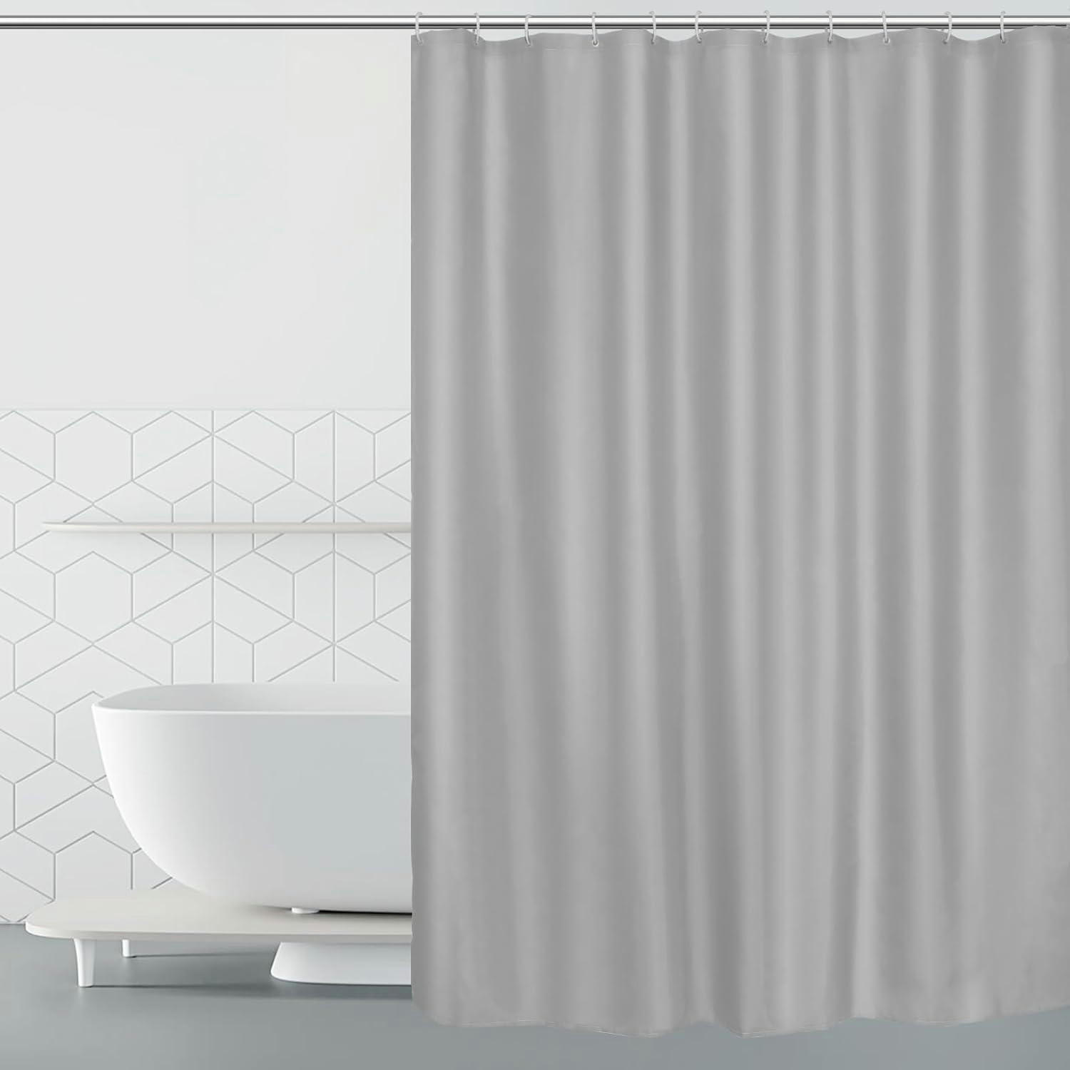 DUSCHVORHANG 180 x 200 cm Hellgrau - Grau, Textil (180/200cm)