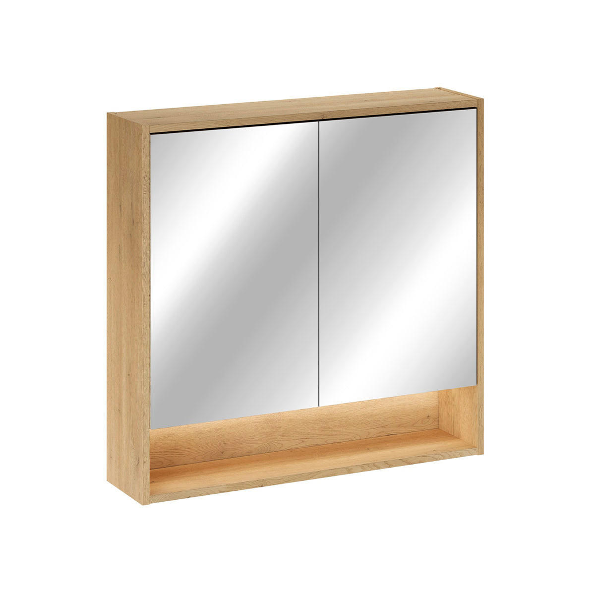Petits-meubles Spiegelschrank Braun 80x76.8x18.8 cm