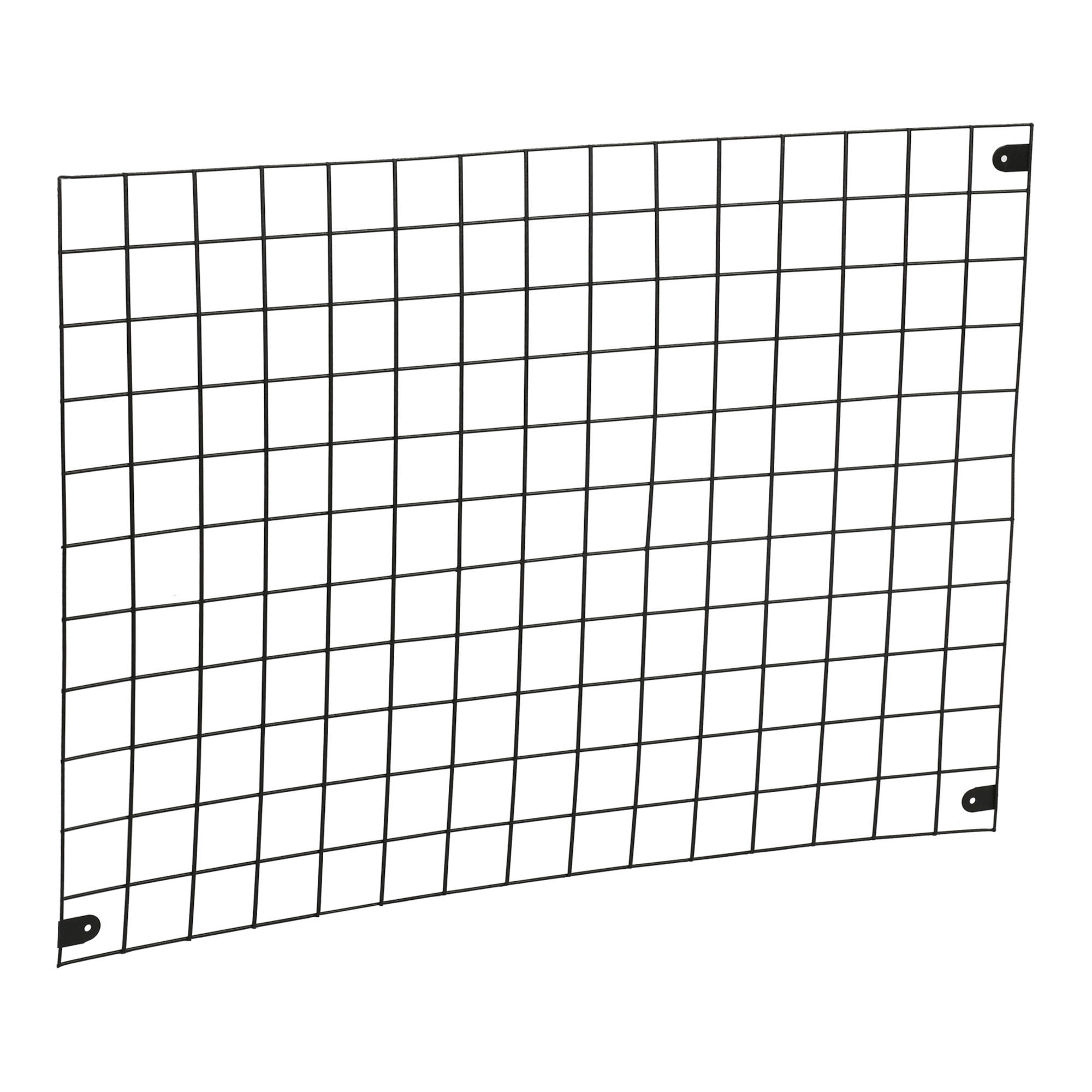 STĚNOVÁ MŘÍŽKA Sæby - černá, kov (75/0.5/55cm) - [en.casa]