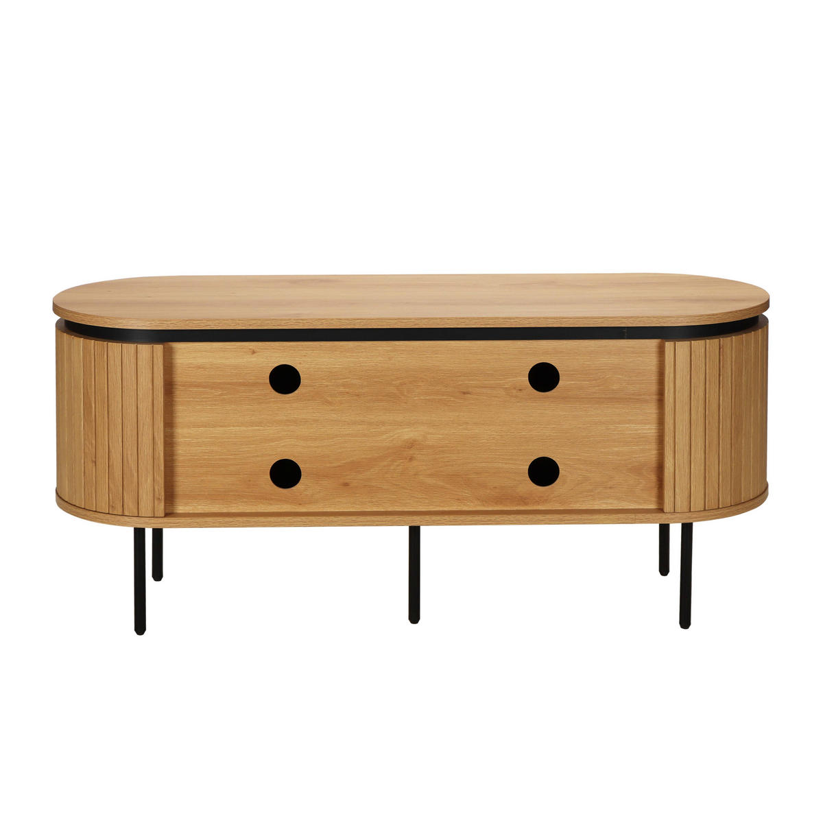 TV-SCHRANK, helles Holzeffekt - Beige, Holz (40/55/120cm) - Oviala