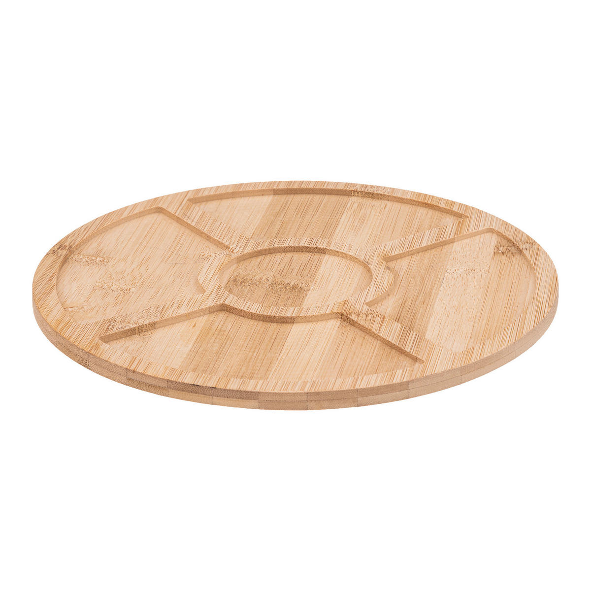 SNACK-SERVIERSET: Bambus Weiß 27/27/4,7 cm - Weiß, Keramik (27/4.7/27cm) - Secret de Gourmet