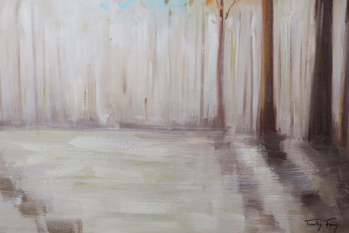 ACRYLBILD HANDGEMALT 120/80 cm - Braun/Grau, Holz/Textil (2.02/80cm) - KUNSTLOFT
