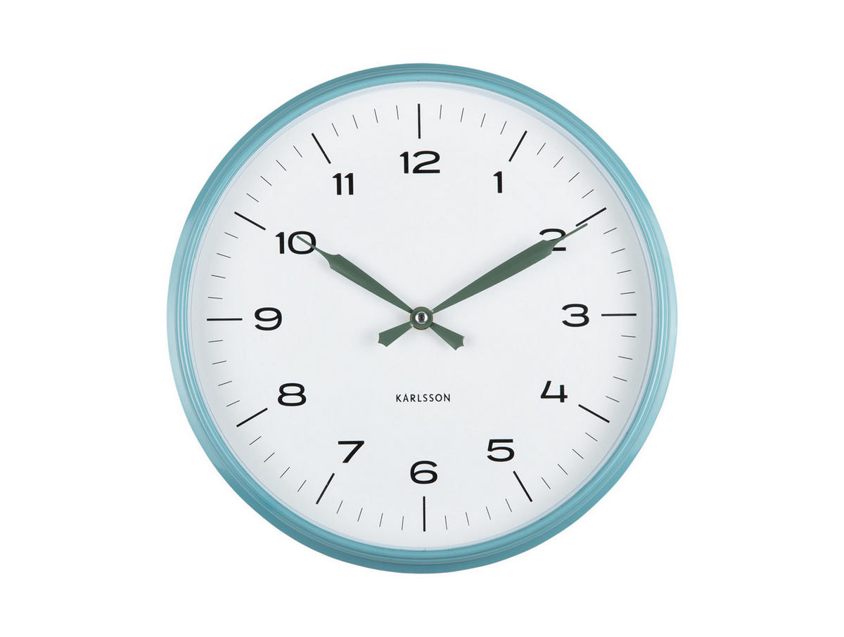 WANDUHR Modern Factory Ø30 cm - Blau, Kunststoff (30/4.5/30cm) - Karlsson