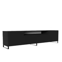 TV-SCHRANK Schwarz LION Metallbeine 200 cm - Schwarz, Holzwerkstoff (200/53/41cm) - Sepro Meble