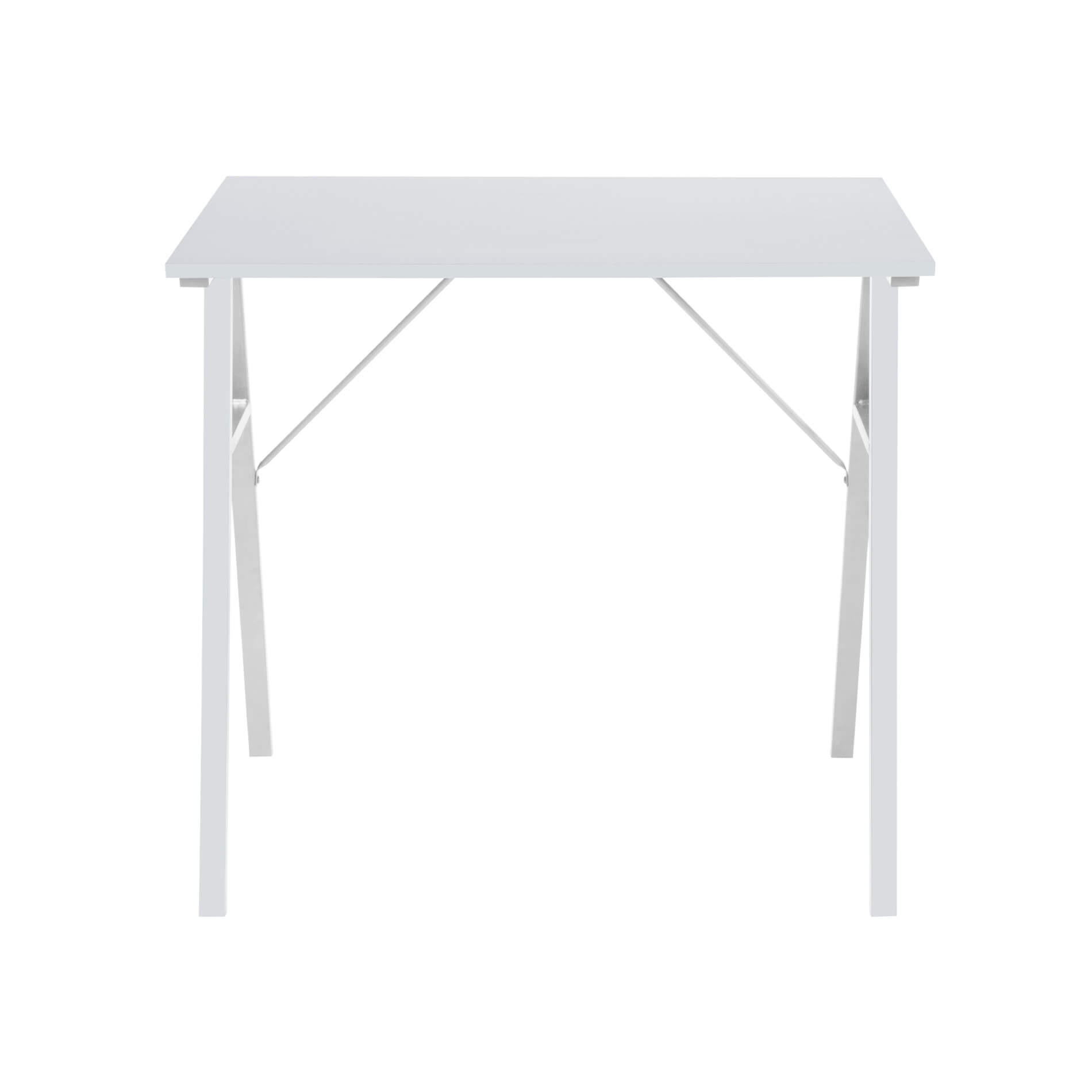SCHREIBTISCH platzsparend Weiß 50/74/80 cm - Weiß, Holzwerkstoff (74/50/80cm) - Mobili Rebecca