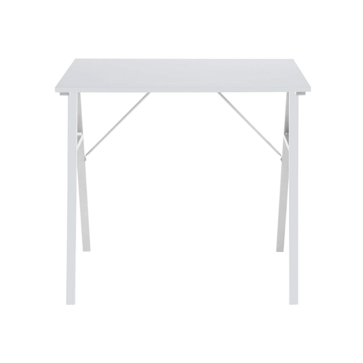 SCHREIBTISCH platzsparend Weiß 50/74/80 cm - Weiß, Holzwerkstoff (74/50/80cm) - Mobili Rebecca