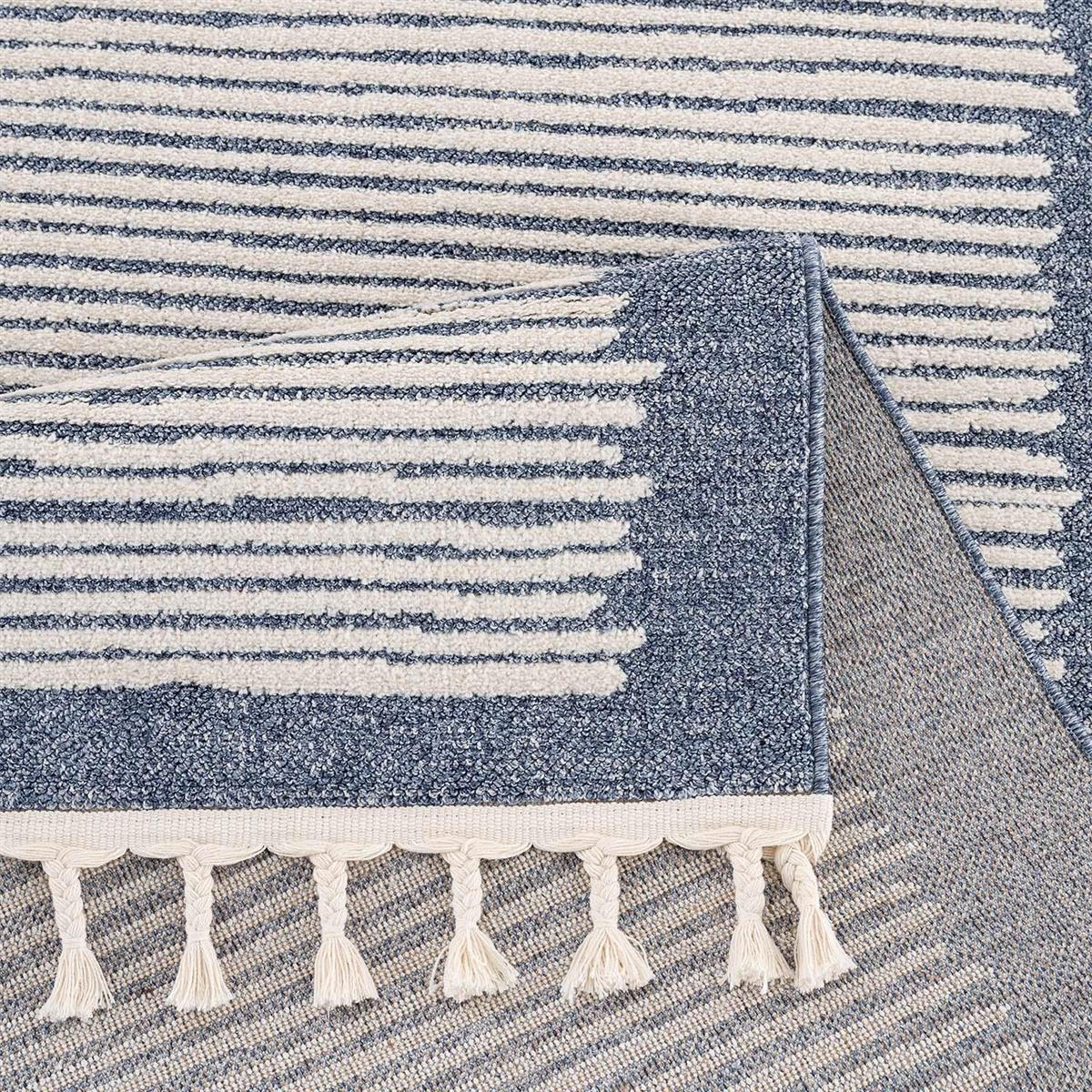 KURZFLOR-TEPPICH Art 2231 Blau 80x300 cm - Blau, Textil (80/300cm) - carpet city