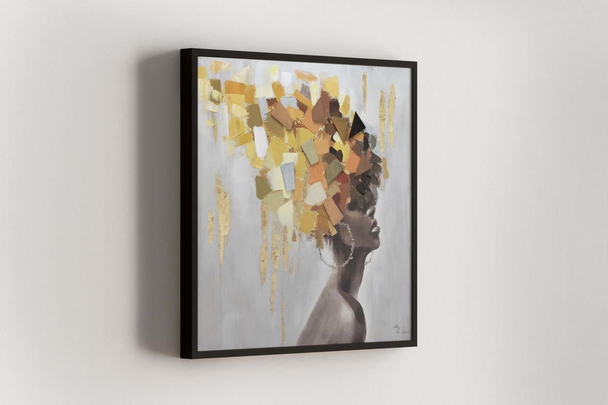 ÖLGEMÄLDE 80/80 cm - Braun/Grau, Holz/Textil (80/80cm) - KUNSTLOFT