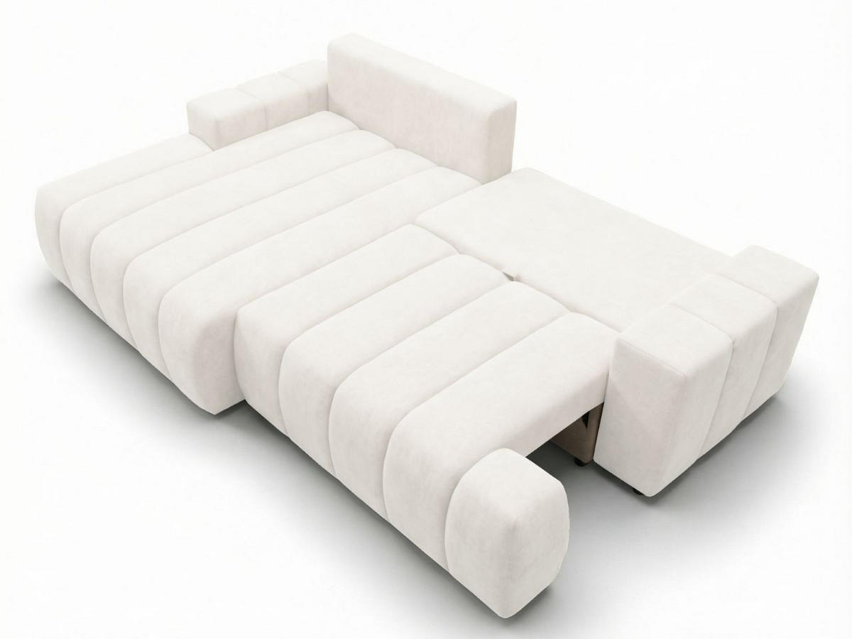 ECKSOFA Caleo Creme Links - Creme, Holz/Textil (270/170cm) - Graingold