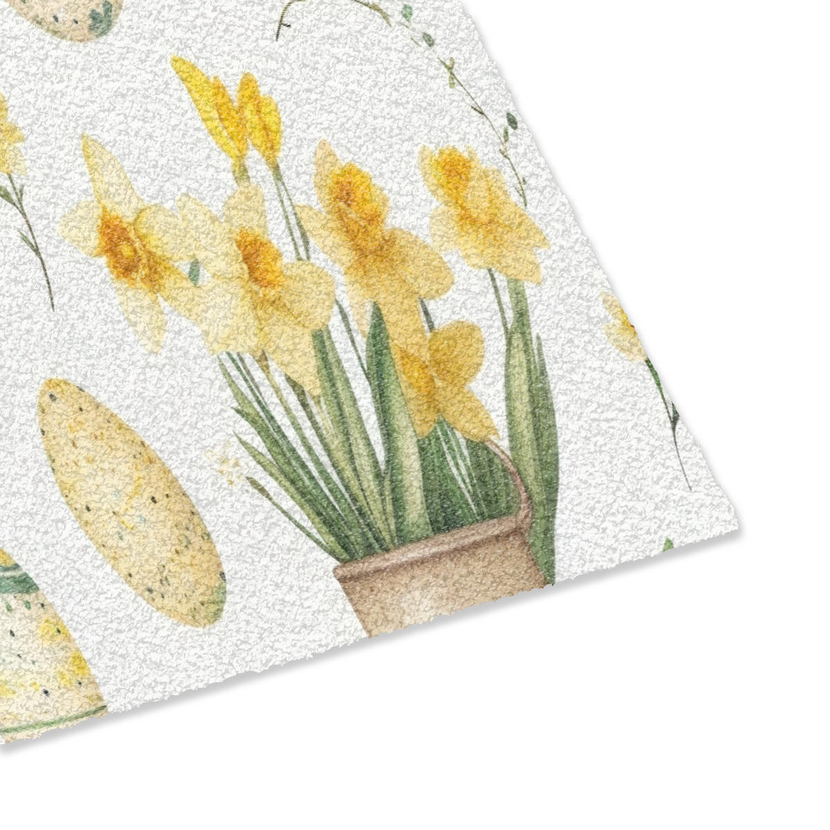PREPRAŽNIK ZA VRATA Vattenkanna - Blommor - Ägg 60x40 cm - rumena/bela, umetna masa (40/60cm) - MuchoWow