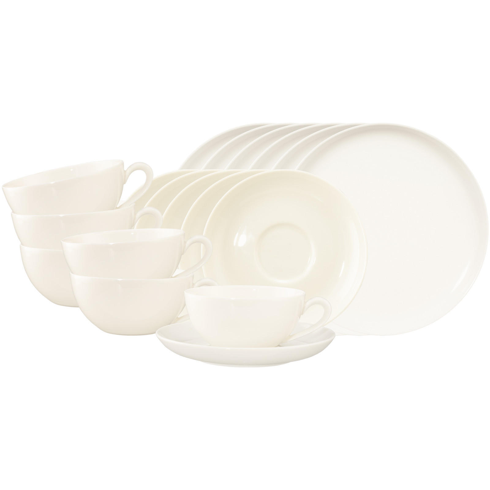 TEE-SET Savona Fine Diamond creme 18er Set - Creme, Keramik (1/1/1cm) - Seltmann Weiden