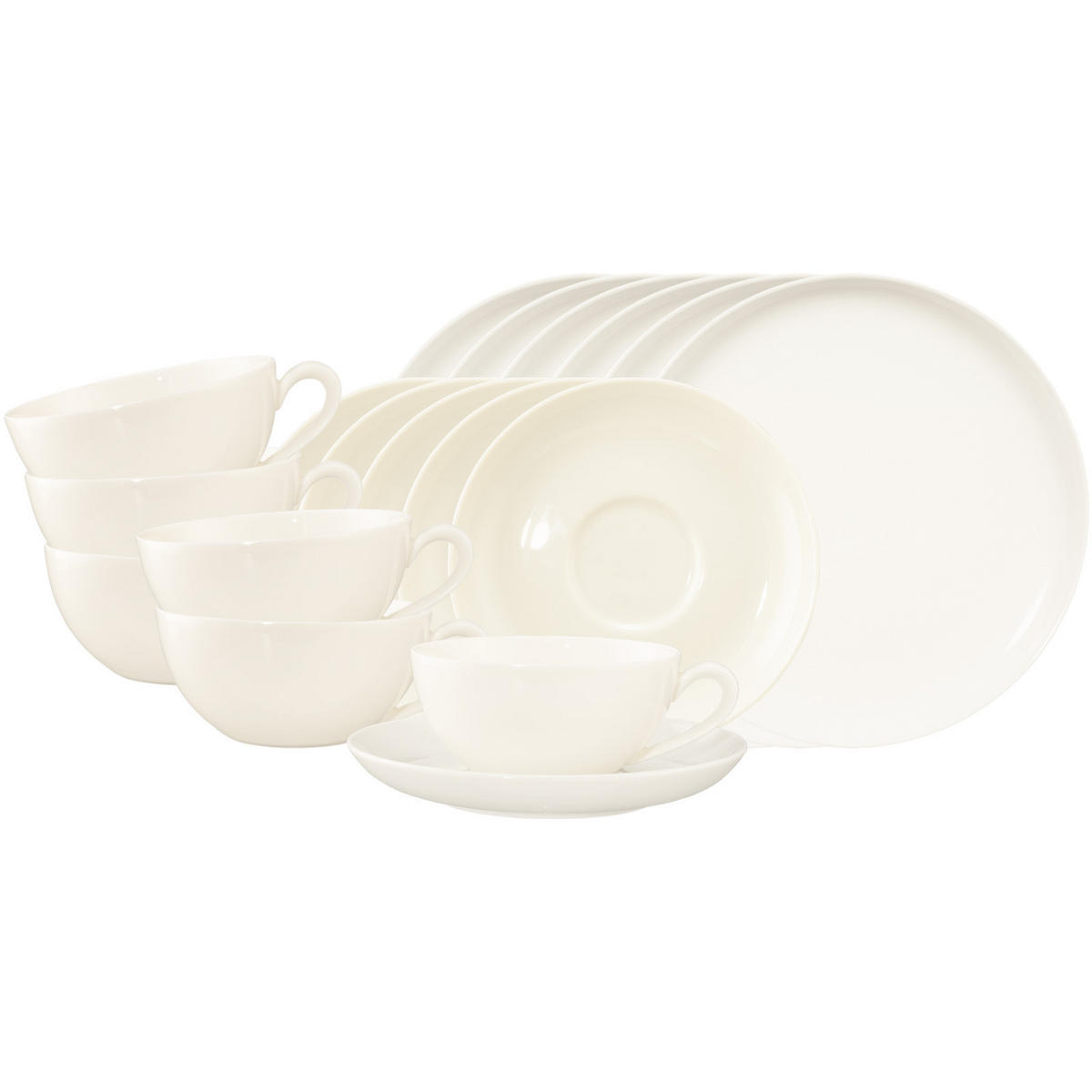 TEE-SET Savona Fine Diamond creme 18er Set - Creme, Keramik (1/1/1cm) - Seltmann Weiden