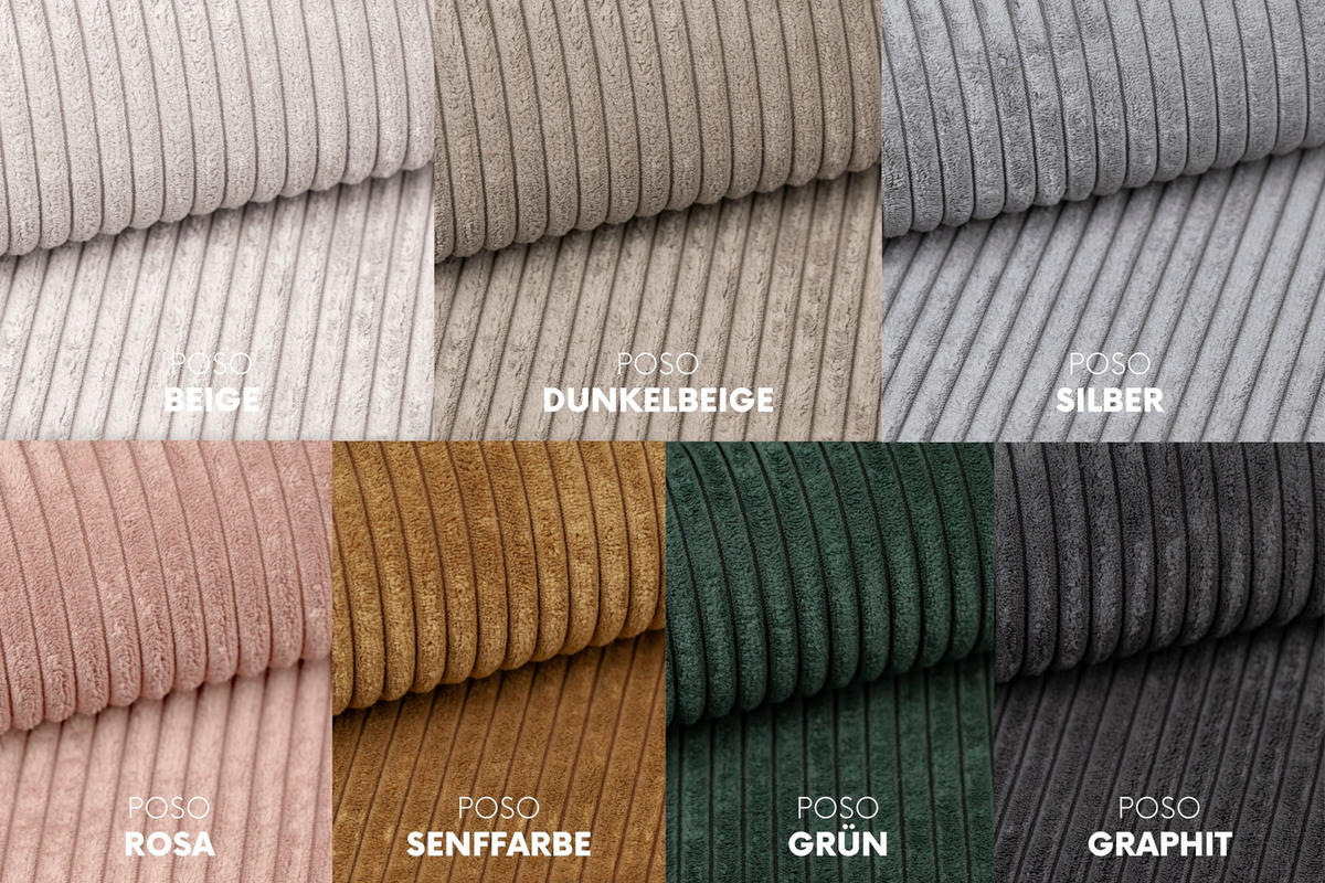 ECKSOFA Mit Schlaffunktion Und Bettzeugablage LUBEKA Stoff Poso Graphit Links - Anthrazit, Holz/Textil (140/147cm) - Kaiser Möbel