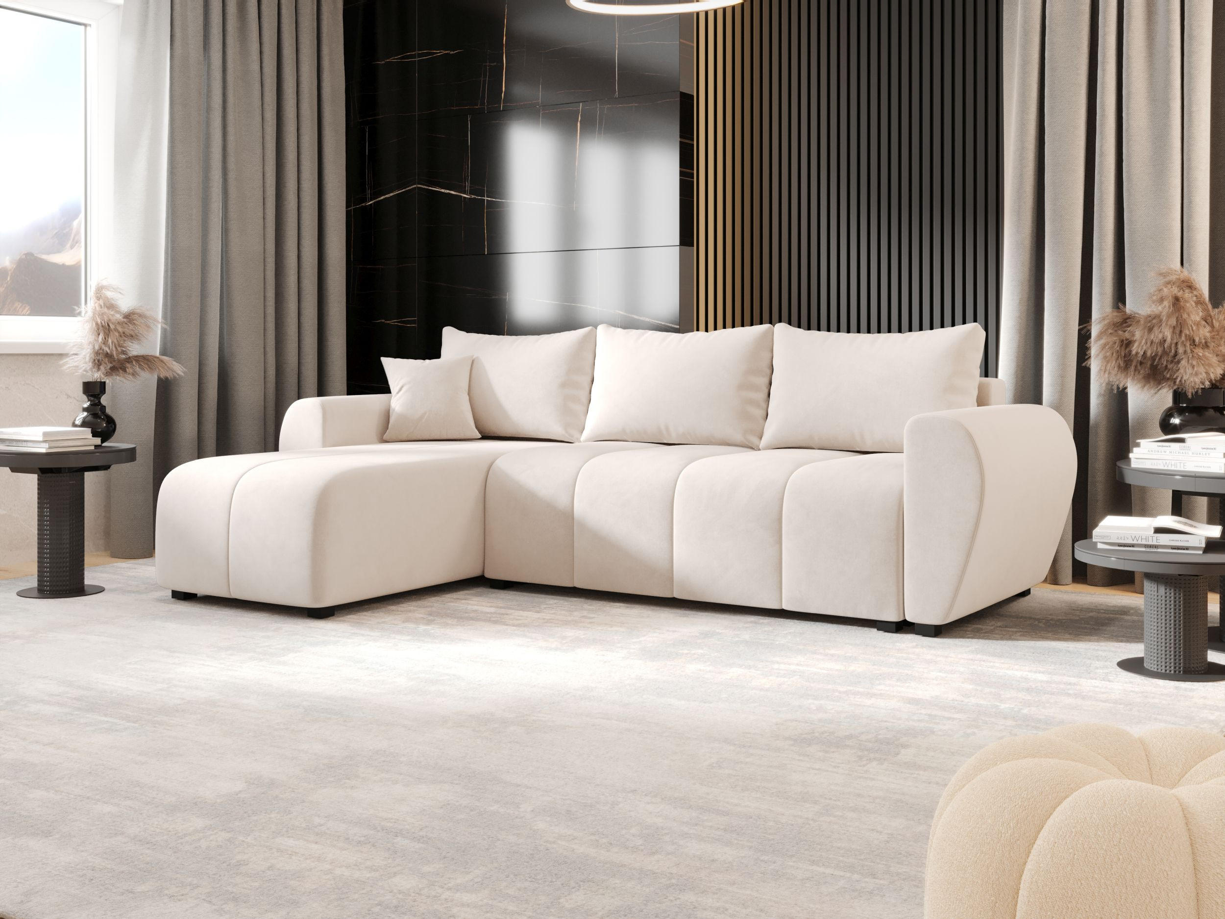 ECKSOFA MOLISA L Itaka 16 Links mit Schlaffunktion - Beige, Textil (245/145cm) - Bedante