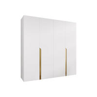 DREHTÜRENSCHRANK Mila I 200 - Goldfarben/Schwarz, Holzwerkstoff/Kunststoff (200/202/52cm) - MIRJAN24