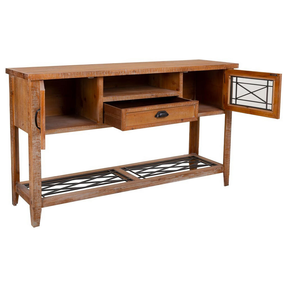 FLURTISCH aus Holz, Braun, 145x36x80 - Multicolor, Holz (36/145/80cm) - Wanderlust