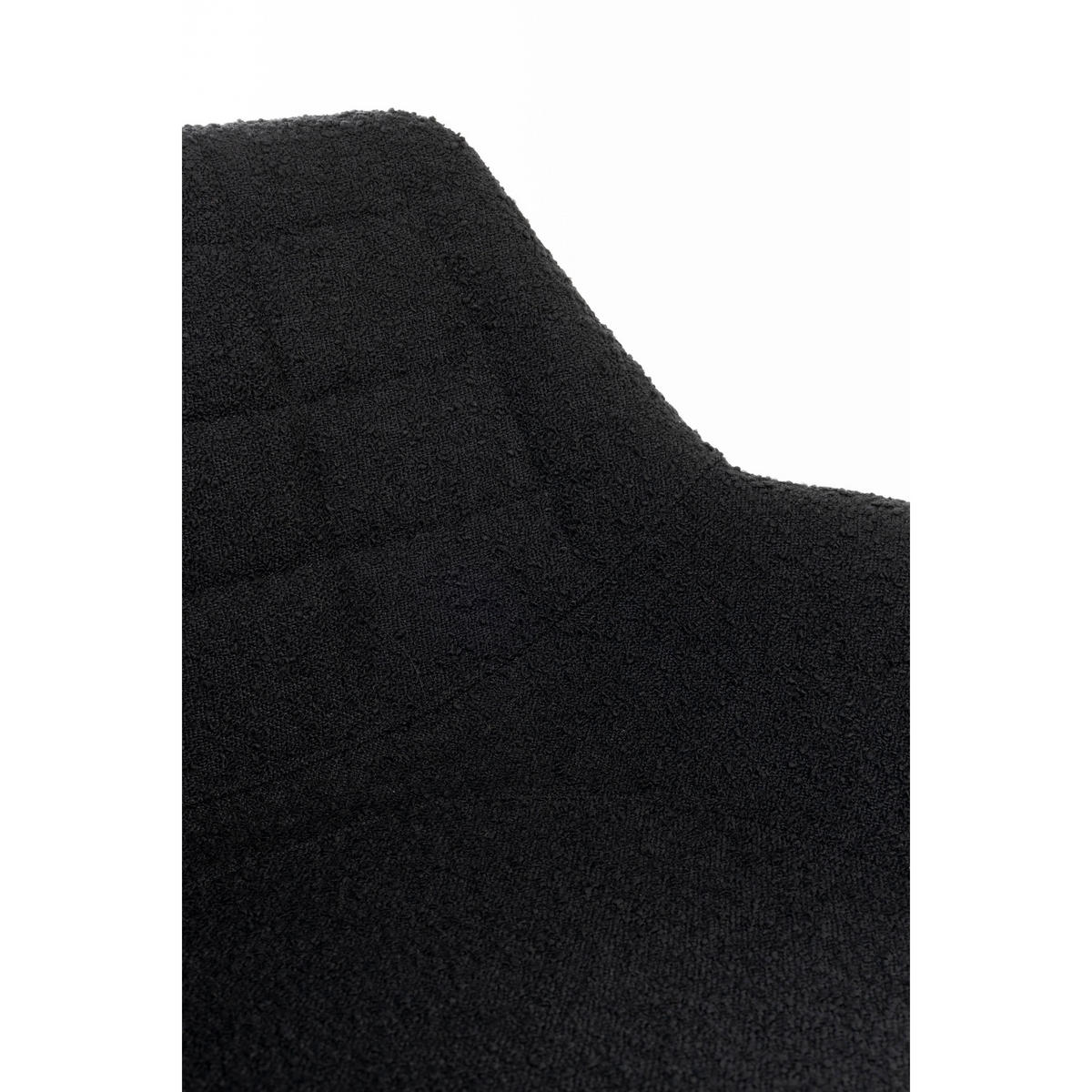 ESSZIMMERSTUHL Doulton Swivel Schwarz - 2 er Set - Schwarz, Textil (67/80/61cm) - Zuiver