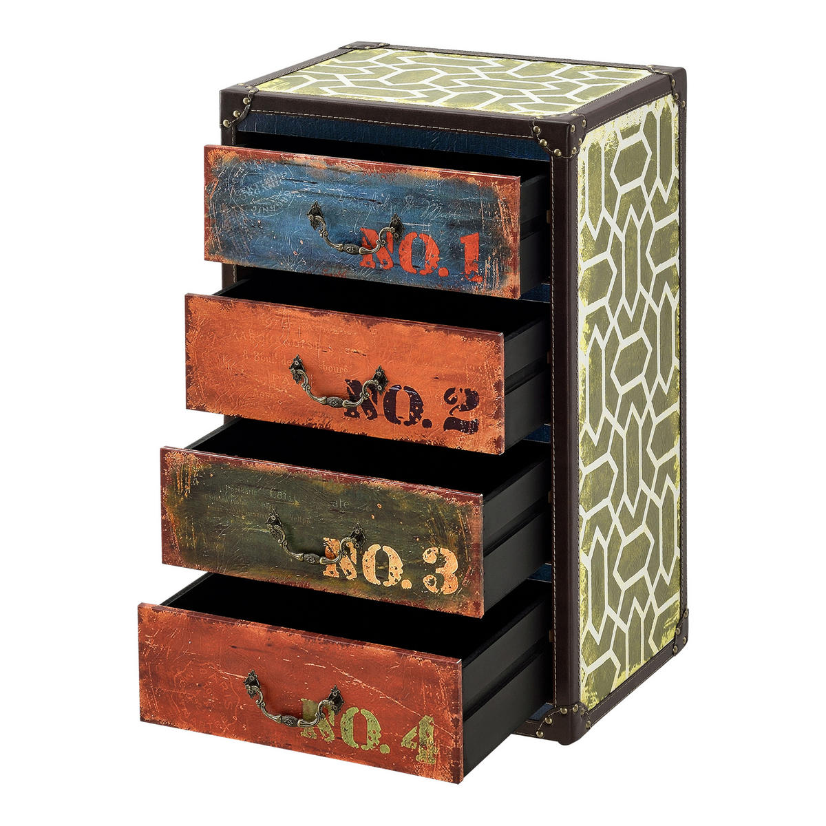 KOMMODE Goslar - Multicolor, Holzwerkstoff (40/30/66cm) - [en.casa]