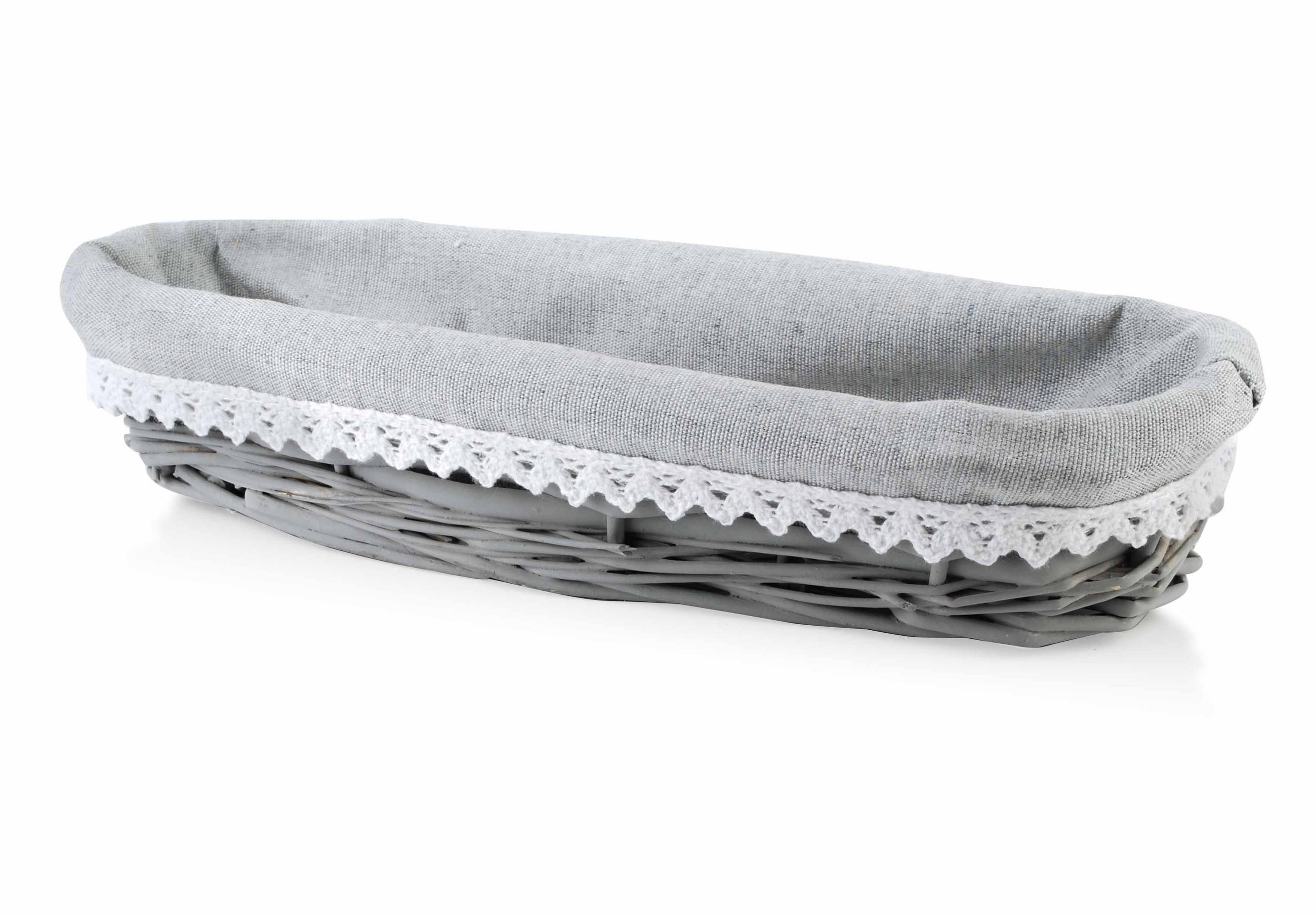 BESTECKKORB Sino Grau 28x11x5 cm Naturmaterial - Grau, Naturmaterialien (11/5/28cm) - Mondex