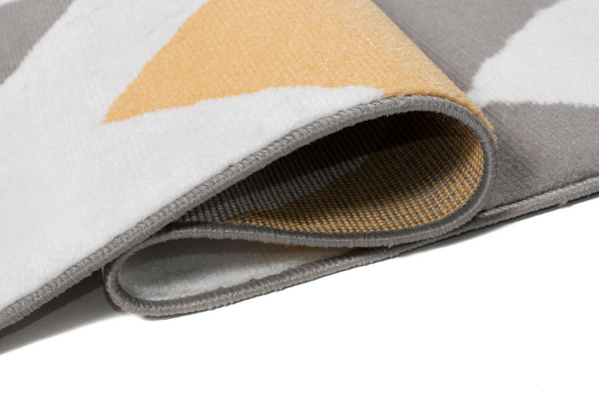 TEPPICH MAYA Gelb Zig Zag Streifen 200/300 cm - Gelb, Textil (200/300cm) - Tapiso
